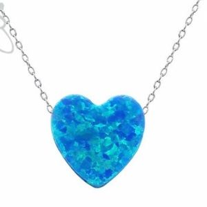 Opal blue necklace